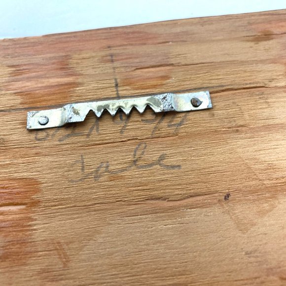 Vintage Wood Angel Plaque Lacquered Glossy Wooden - Picture 6 of 7